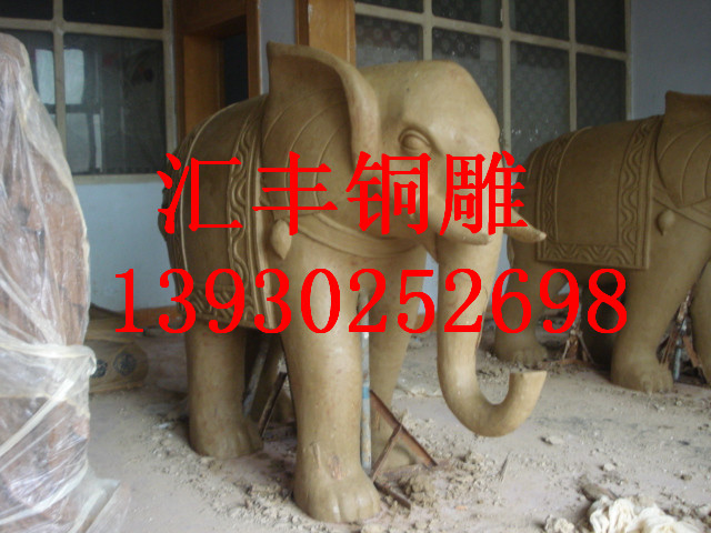 纯铜大象雕塑摆件 风水铜大象加工厂 汇丰铜雕
