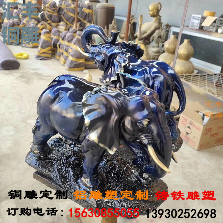 铜大象 铸造铜雕大象  大象雕塑厂家