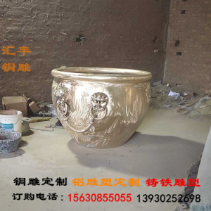 铜缸 铜缸铸造 黄铜大缸工艺品 青铜缸制作