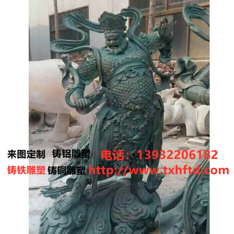 铜佛像 3.8米站像铜四大天王雕塑 铸铜四大天王
